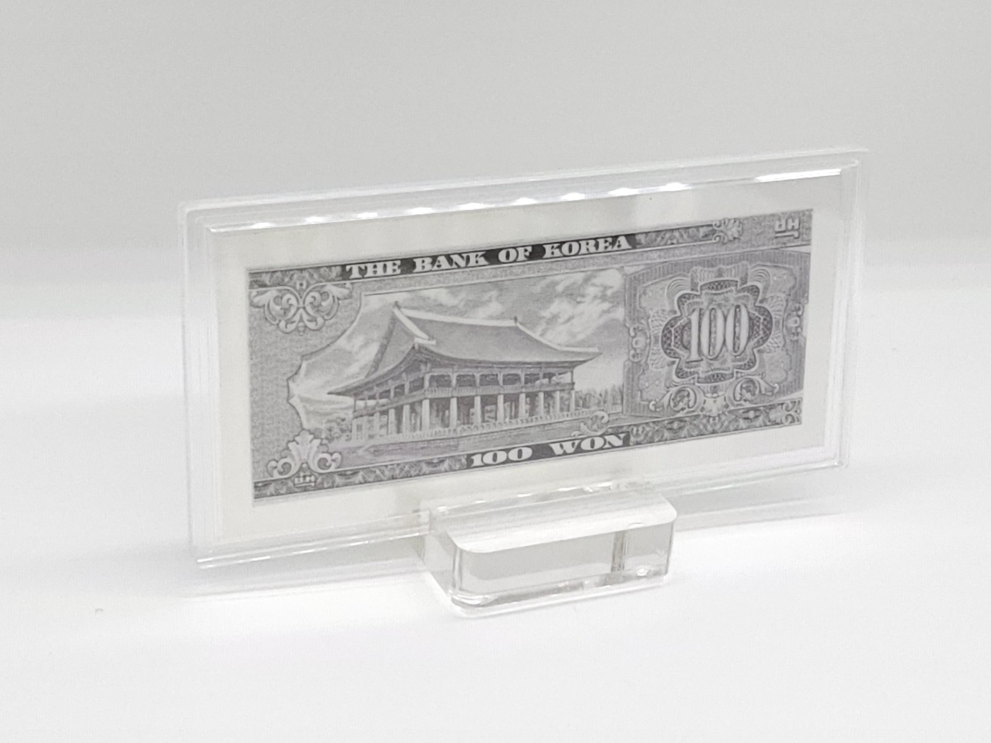 옛날화폐 경회루 백원 기념 은지폐 구권 지폐수집 순은 99.99% 블리온 실버 30g