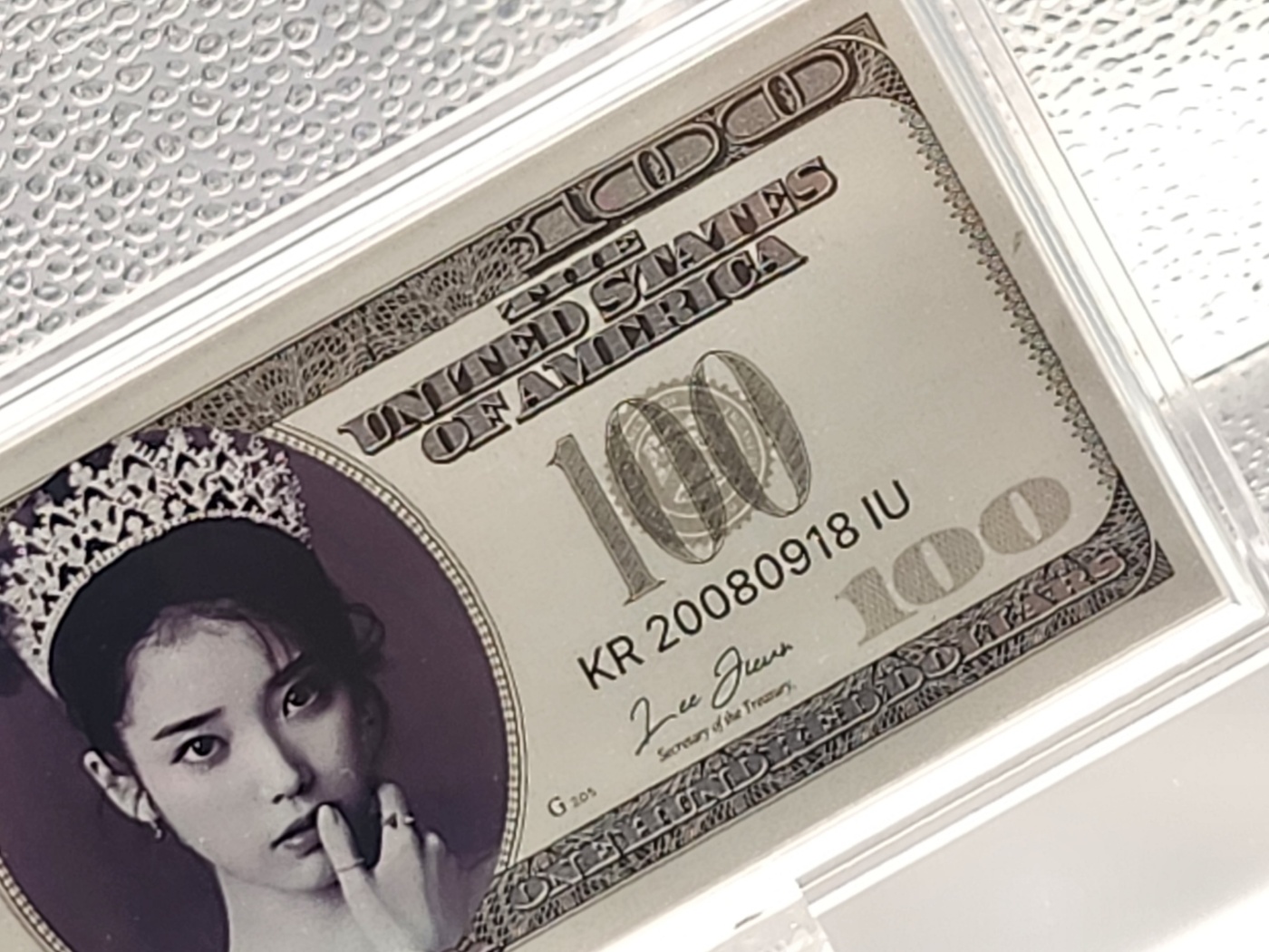 "행운의 100달러 커스텀"순은 99.99% 액자 블리온 실버 (10g)