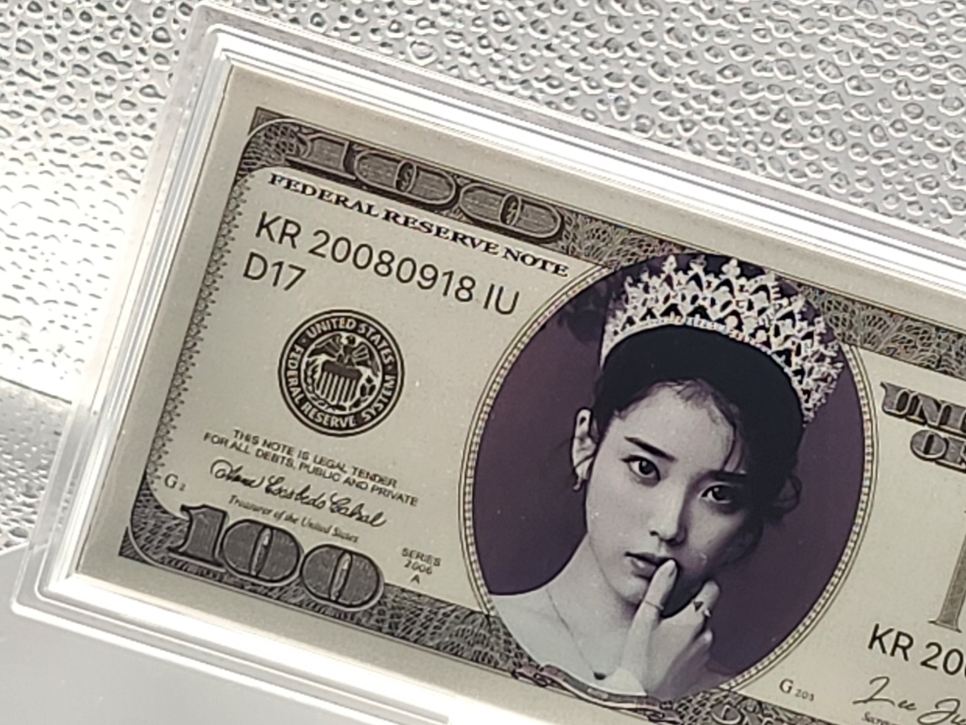 "행운의 100달러 커스텀"순은 99.99% 액자 블리온 실버 (10g)