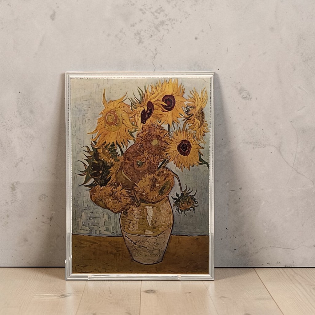반 고흐의 "해바라기" 순은 99.99% 액자 블리온 실버 70g