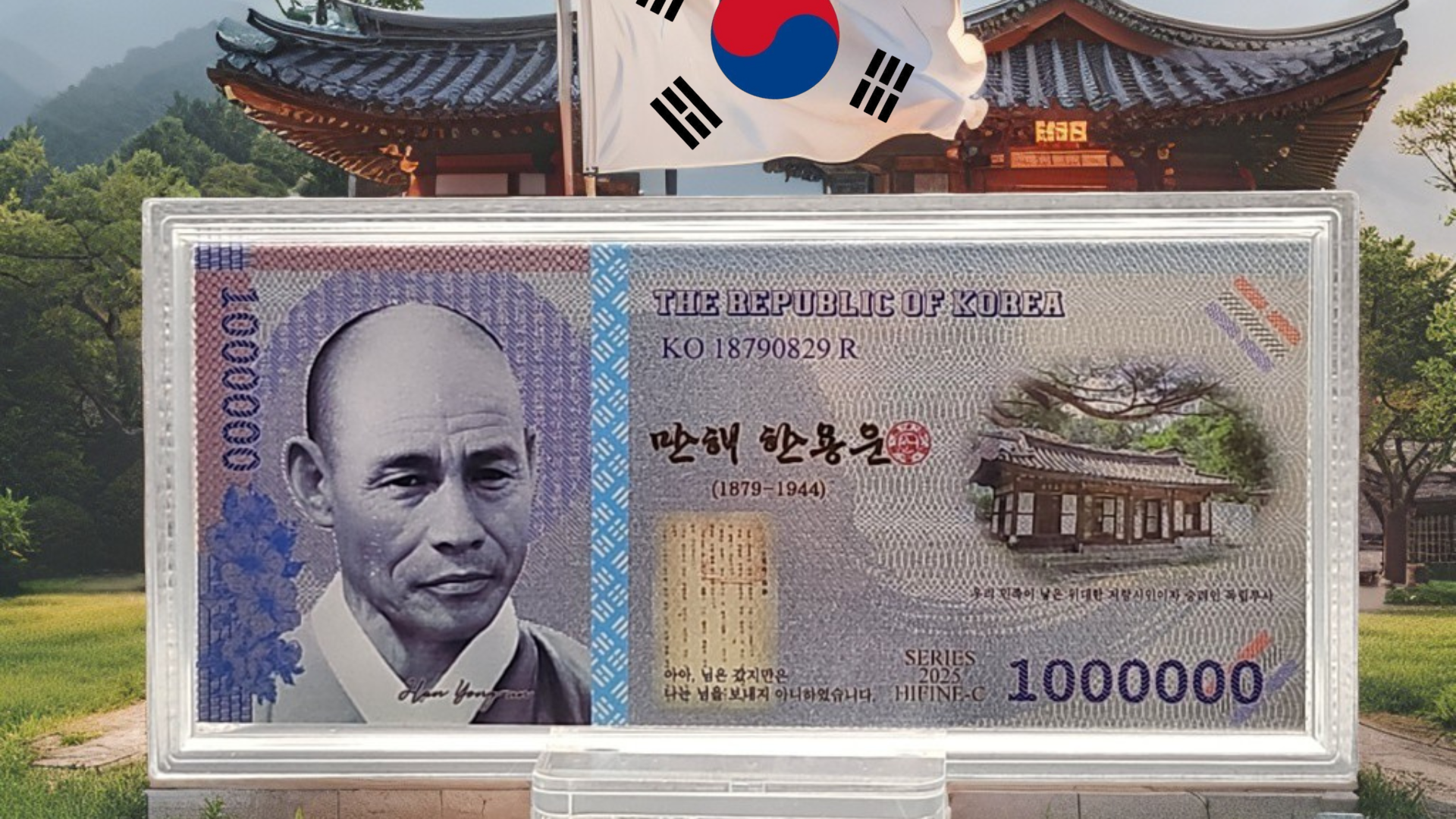 광복80주년기념 백만원 은지폐 순은99.99%