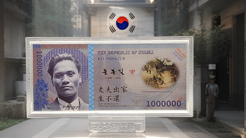 광복80주년기념 백만원 은지폐 순은99.99%