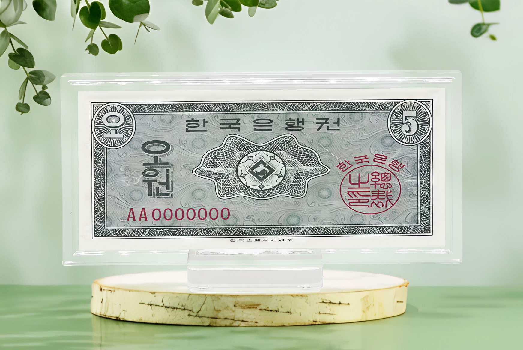 한국 화폐개혁의 상징, ‘영제권’ 컬러은지폐,10g,순은 99.99%