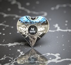 사랑하는 사람에게 기념일 선물 기념품 실버하트 _Silver 9999, 31.1g