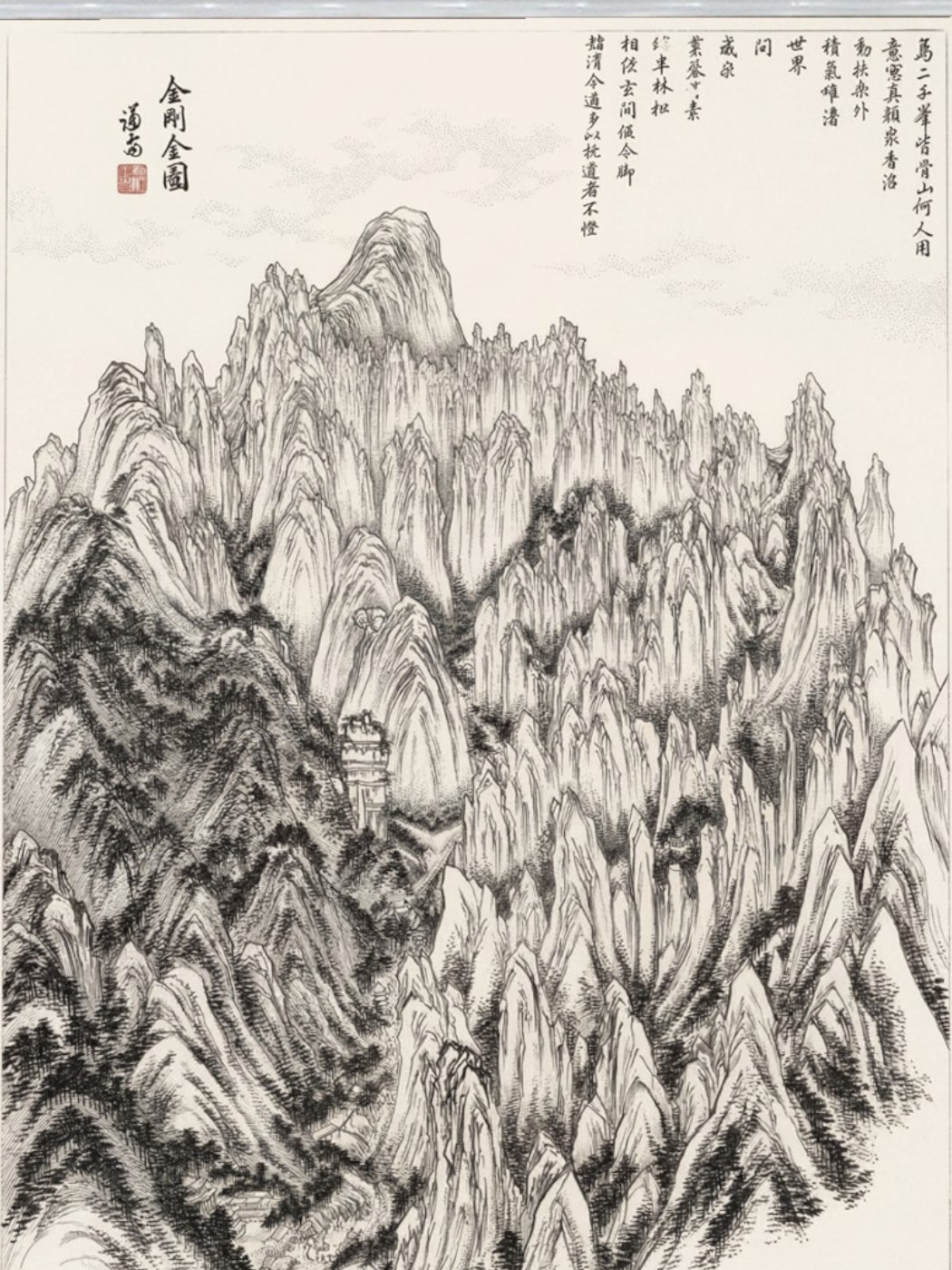 겸재 정선의 ‘금강전도’ 순은 70g 실버 아트