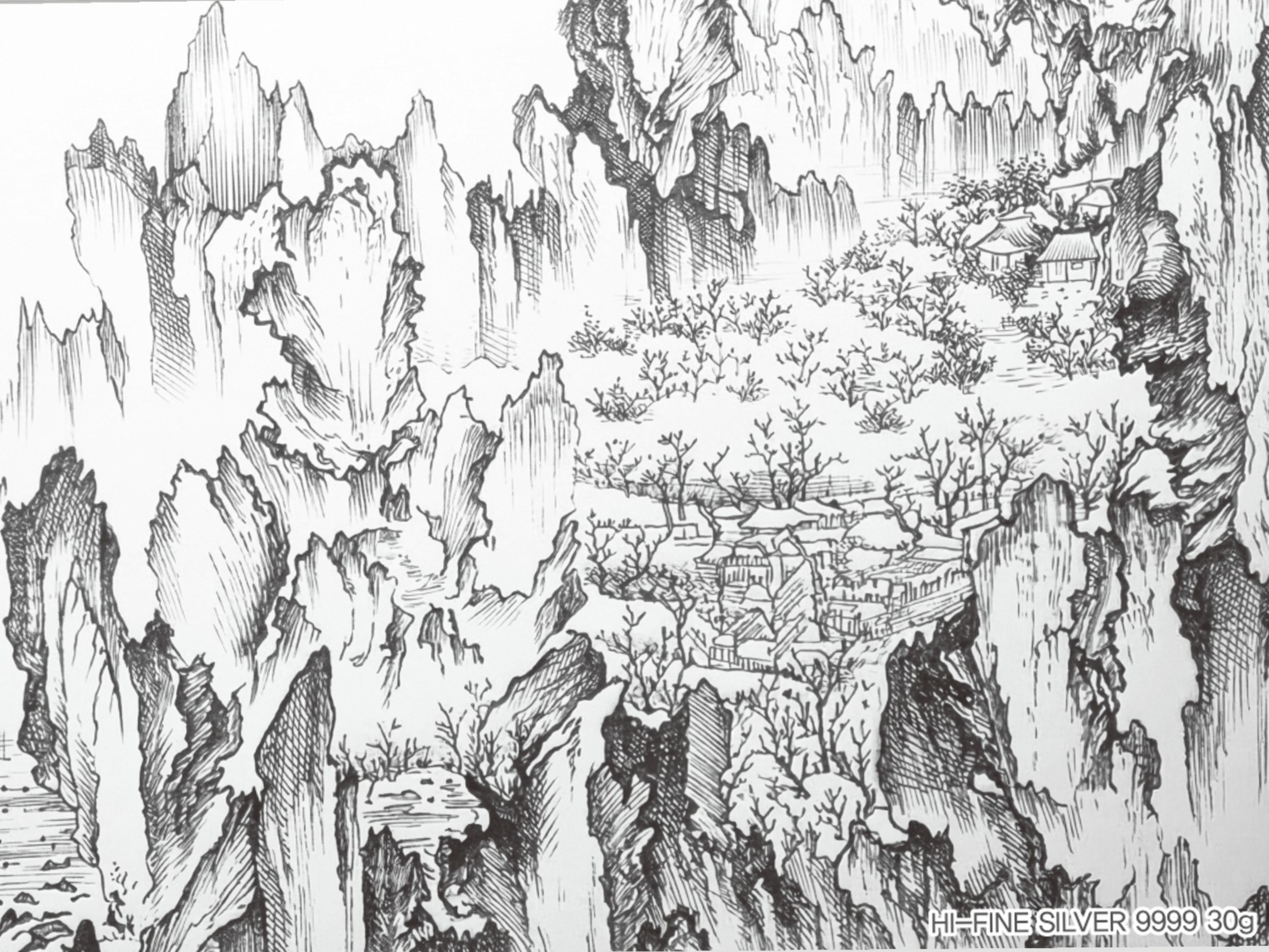 안견의 몽유도원도 순은 30g 아트 실버