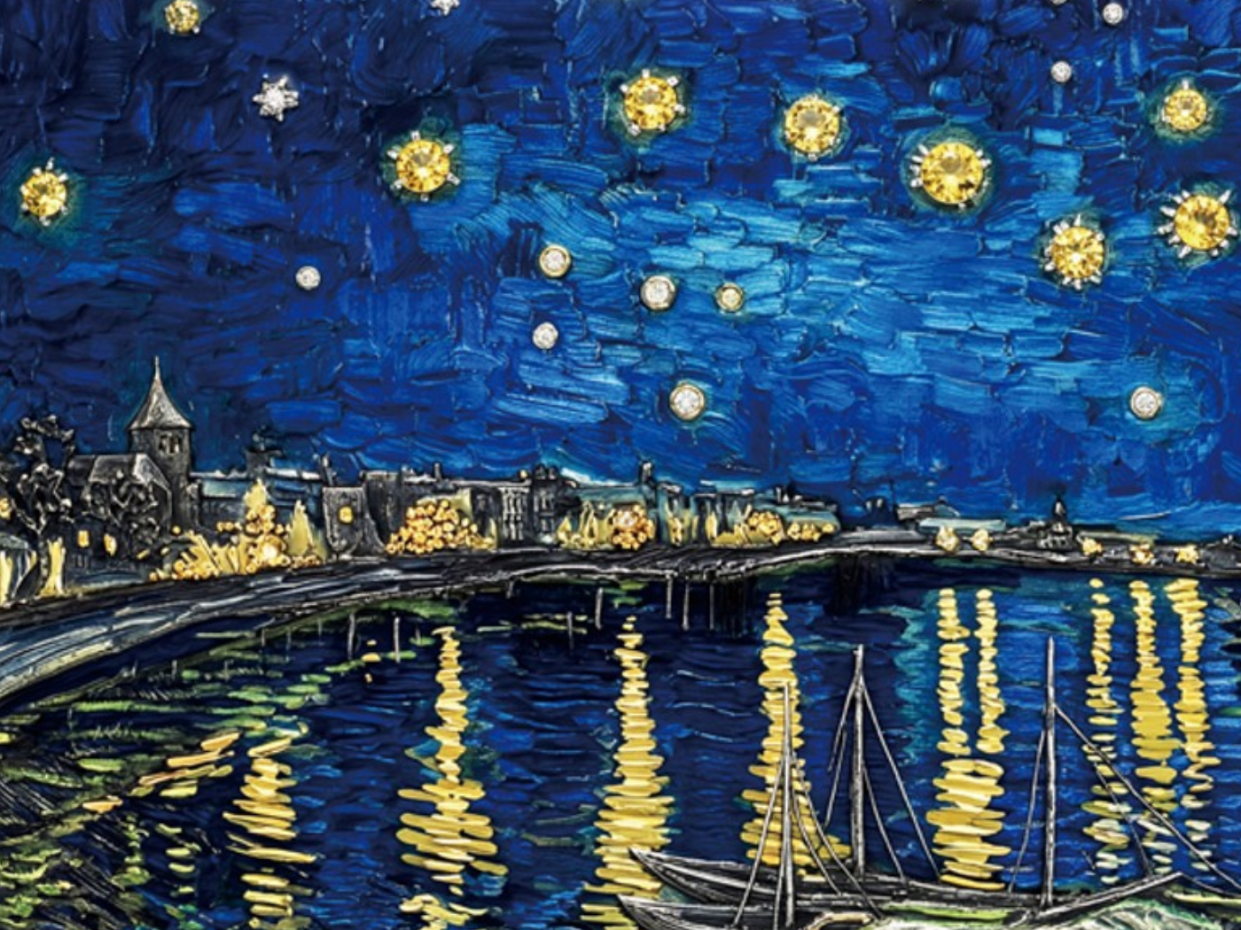 반고흐-론강의 별이 빛나는 밤-실버 아트
