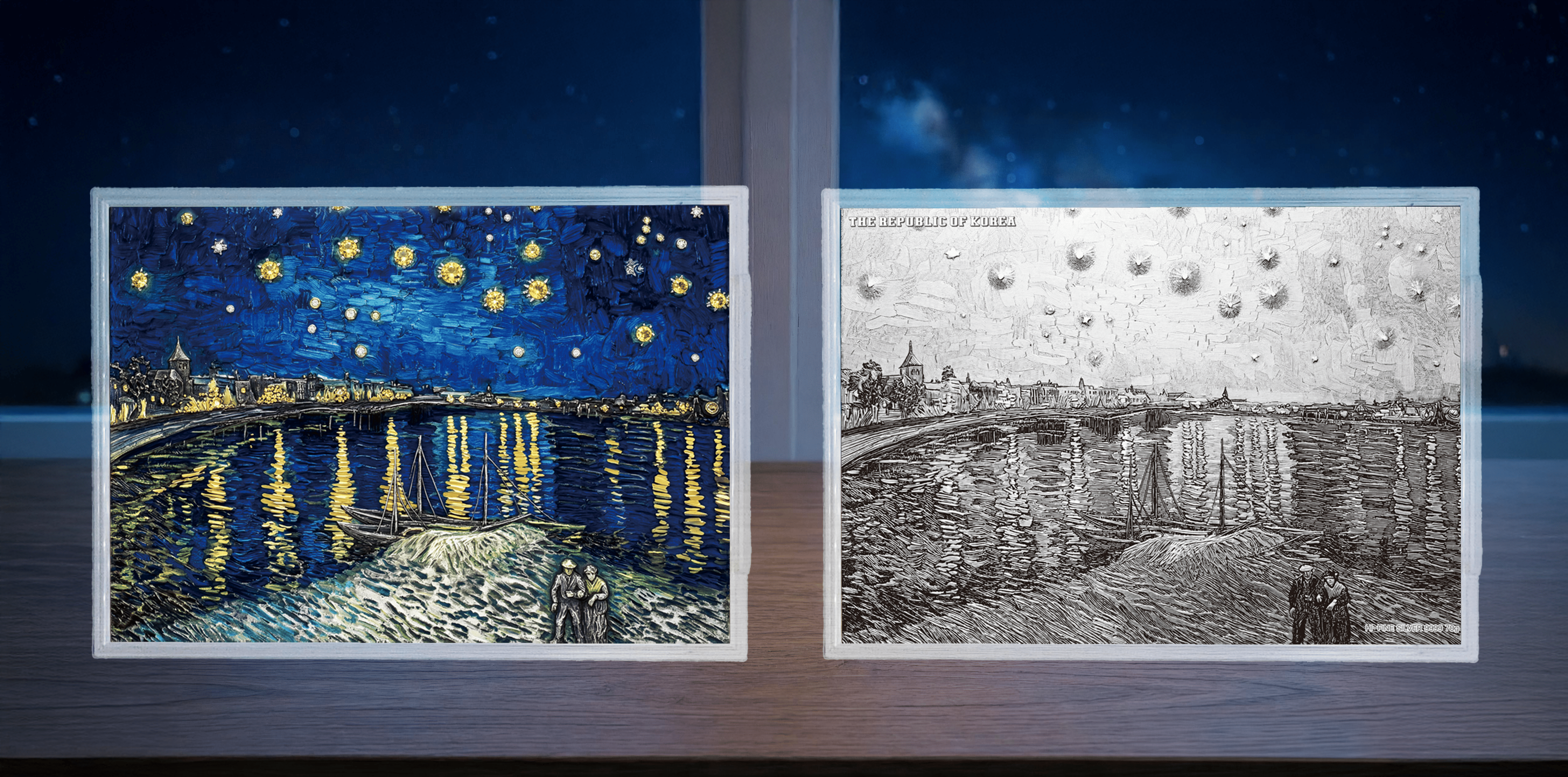 반고흐-론강의 별이 빛나는 밤-실버 아트