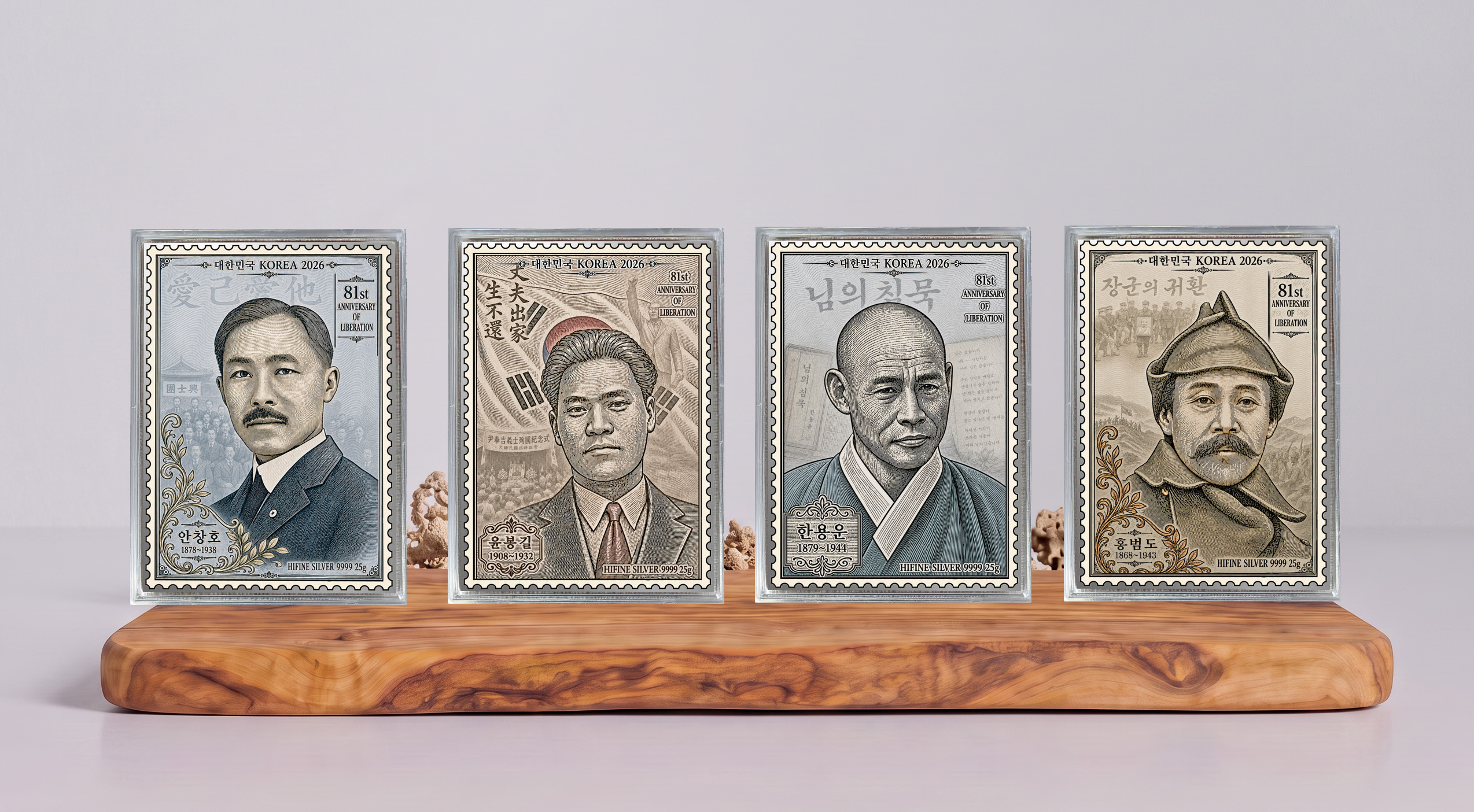 광복 81주년 기념-독립운동가 4종